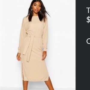 Tall Ribbed Belted Dress